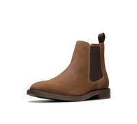 Clarks Herren Jaxen Easy Chelsea-Stiefel, Cola Veloursleder, 44 EU Weit