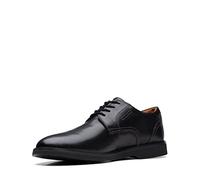 Clarks Herren Malwood Lace Oxford, Black Leather, 41 EU