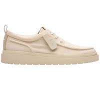 Clarks Herren Polden Moc, Off White Canvas, 44.5 EU