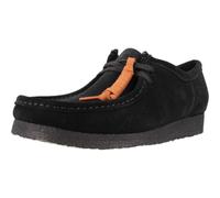 Clarks Herren - Schnürschuhe Wallabee in schwarz Rauleder