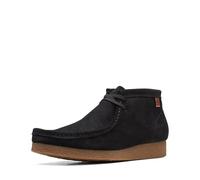 Clarks Herren Shacre Chukka-Stiefel, Schwarze Velourslederoptik, 43 EU Weit