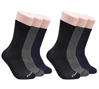 Clarks Herren Sport Halbkissen Crew Socken 6 Paar, Schwarz/Anthrazit/Marineblau, Herren 7-12 Schuh, Schwarz/Anthrazit/Marineblau, 39-46 EU
