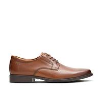 Clarks Herren Tilden Plain Oxford, Dunkelbraunes Leder, 41 EU