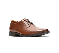 Clarks Herren Tilden Plain Oxford, Dunkelbraunes Leder, 41.5 EU Weit