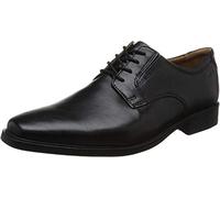 Clarks Tilden Plain Derbys für Herren, Schwarzes Leder, 6.5 UK Wide