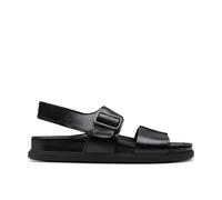 Clarks Herren Torford Strap Sandal, Black Leather, 43 EU