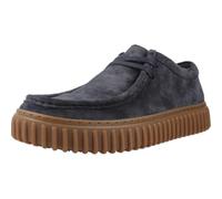 Schnürschuh CLARKS "Torhill Lo", Herren, Gr. 41,5, blau, casual, Schuhe, mit authentischer gerippter Sohle (37023817-41,5) blau