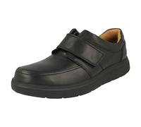 Clarks Herren Un Abode Strap Slipper, Schwarzes Leder, 44.5 EU
