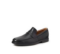 Clarks Herren Un Aldric Step Slipper, Schwarzes Leder, 41 EU