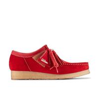 Clarks Herren Wallabee Zapatillas, Red Suede, 44 EU