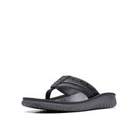 Clarks Herren Wesley Post Flipflop, Schwarz Synthetik, 39.5 EU