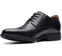 Clarks Herren Whiddon Cap Oxford, Schwarzes Leder, 44.5 EU