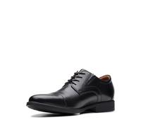 Clarks Herren Whiddon Cap Oxford, Schwarzes Leder, 47 EU
