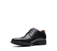 Clarks Originals Herren Oxford Whiddon Cap schwarzes Leder 49,5 EU