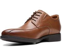 Clarks Herren Whiddon Pace Oxford, Dark Tan Leder, 43 EU Weit