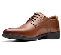 Clarks Herren Whiddon Plain Derby Schnürschuh, Dark Tan, 42.5 EU