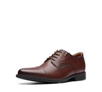 Clarks Herren Whiddon Plain Oxford, Dark Tan, 41 EU