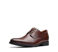 Clarks Herren Whiddon Plain Oxford, Mahagoni, Leder, 43 EU
