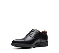 Clarks Herren Whiddon Plain Oxford-Schuh, Black Leather, 40 EU Weit