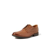Clarks Herren Whiddon Plain Oxford-Schuh, Dark Tan Lea, 42.5 EU Weit