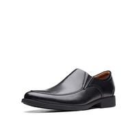 Clarks Herren Whiddon Step Slipper, Schwarz Leder, 48 EU