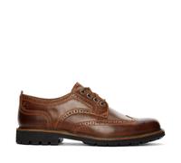Clarks Herrenschuhe Elegante Schnürer DARK TAN LEA DARK TAN LEA - Gr. - 11 UK