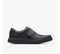 Clarks Originals Herren Slipper Un Abode Strap schwarzes Leder Größe 43 EU