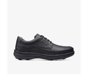 Clarks Herrenschuhe Sportliche Schnürer BLACK LEATHER BLACK LEATHER - Gr. - 10.5 UK