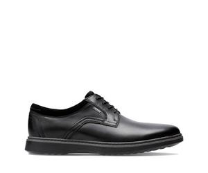 Clarks Herrenschuhe Sportliche Schnürer BLACK LEATHER BLACK LEATHER - Gr. - 9.5 UK