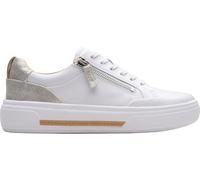 Clarks Hollyhock Damen-Schuhe mit Reißverschluss, Silver Combi Lea, 10 Wide