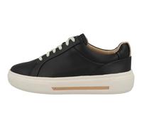 Clarks Damen Hollyhock Walk Sneaker, Black Leather, 43 EU