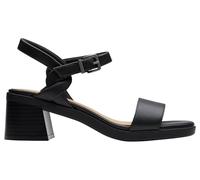 Clarks Damen Jaylan Ray Sandale, Black Leather, 41.5 EU