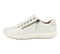 Clarks Damen Nalle Lace Sneaker, White Leather, 41.5 EU ( 7 1/2 UK )