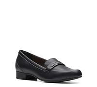 Clarks Juliet Bay Loafer für Damen, Schwarz Leder, 39 EU
