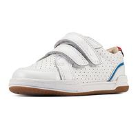 Clarks Jungen Fawn Solo K Sneaker, White Leather, 31 EU