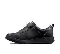 Clarks Jungen Scape Sky Y Sneaker, Schwarz (Black Leather Black Leather), 36 EU