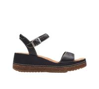 Clarks Damen Kassanda Lily Keilsandalen, Schwarz Leder, 41 EU