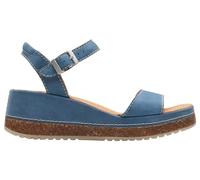 Clarks Kassanda Lily Sandale für Damen, Nubukleder Blau, 38.5 EU, Blaues Nubuk, 39 EU
