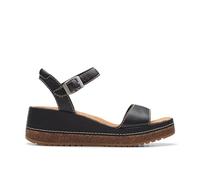 Clarks Damen Kassanda Lily Sandale, Black Leather, 37 EU
