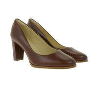 Clarks Kaylin Cara Damen High-Heels Abend-Schuhe mit Absatz Echtleder-Schuhe Slip-On Pumps 26167441 Cognac-Braun 37 1/2