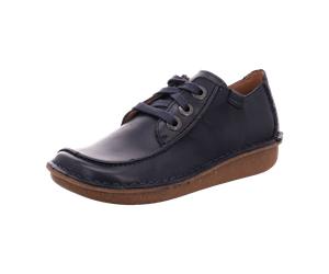 Clarks Komfort Schnürschuhe für Damen, blau, Größe 36 ½ EU / 3,5 UK
