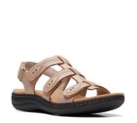 Clarks Laurieann Damen Vine Flache Sandale, Sandfarbenes Leder, 8 Wide
