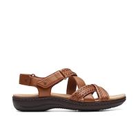 Clarks Laurieann Rena Flache Sandale für Damen, Tan Combi, 7 Wide