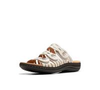 Clarks Laurieann Ruby Flache Sandalen für Damen, Aus weißem Leder., 41 EU