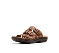 Clarks Laurieann Ruby Flache Sandalen für Damen, Hellbraunes Leder, 39.5 EU