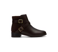 Clarks Leder-Ankle-Boots in Braun - Größe 39,5 | Stiefeletten