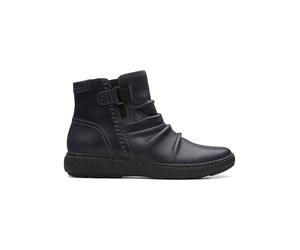 Clarks Leder-Boots "Caroline Orchid" in Schwarz - Größe 38 | Damen Stiefel