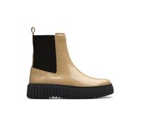 Clarks Leder-Chelsea-Boots "Torhill Maple" in Beige - Größe 40 | Stiefeletten