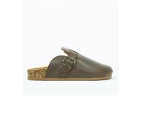 Clarks Leder-Clogs in Taupe - Größe 39 | Damen Pantoletten