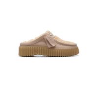 Pantolette CLARKS "Clarks Pantoletten Leder", Damen, Gr. 38, sand, Leder, Schuhe Pantolette (90931634-38) sand